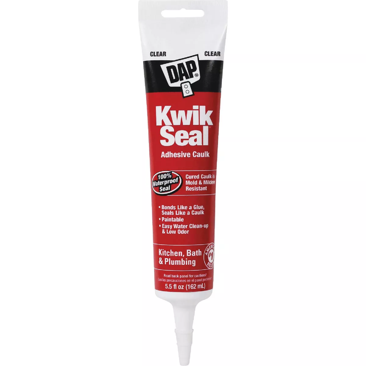 Dap Kwik Seal 5.5 Oz. Clear Kitchen & Bath Adhesive Caulk