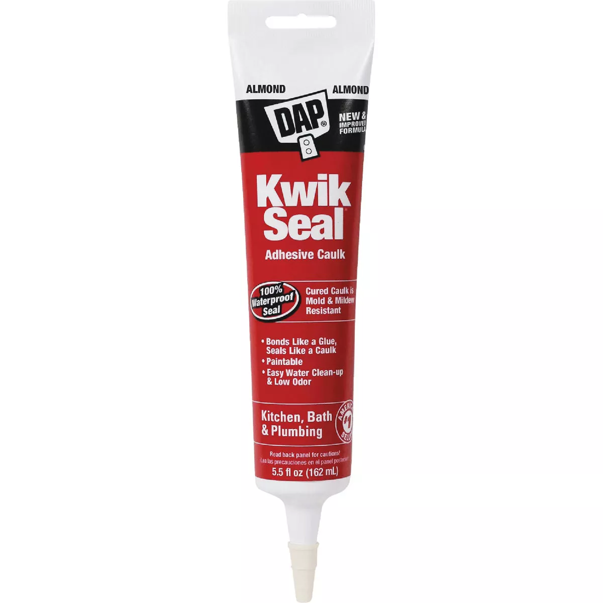 Dap Kwik Seal 5.5 Oz. Almond Kitchen & Bath Adhesive Caulk