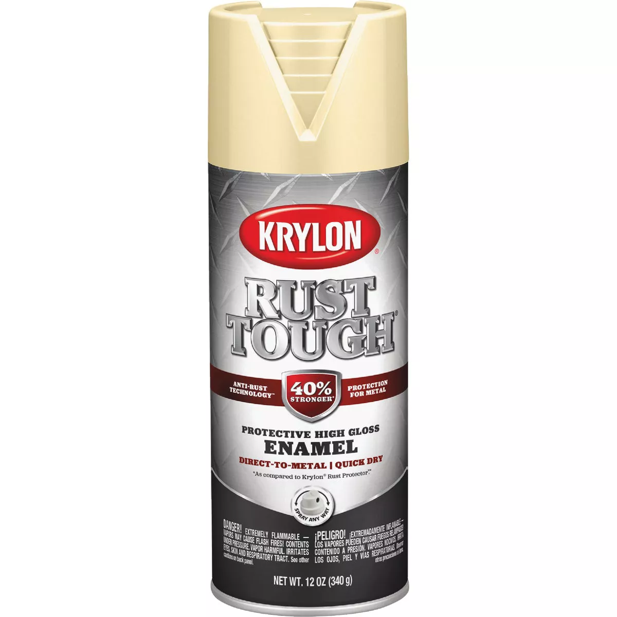 Krylon Rust Tough 12 Oz. Gloss Alkyd Enamel Spray Paint, Almond - photo 2