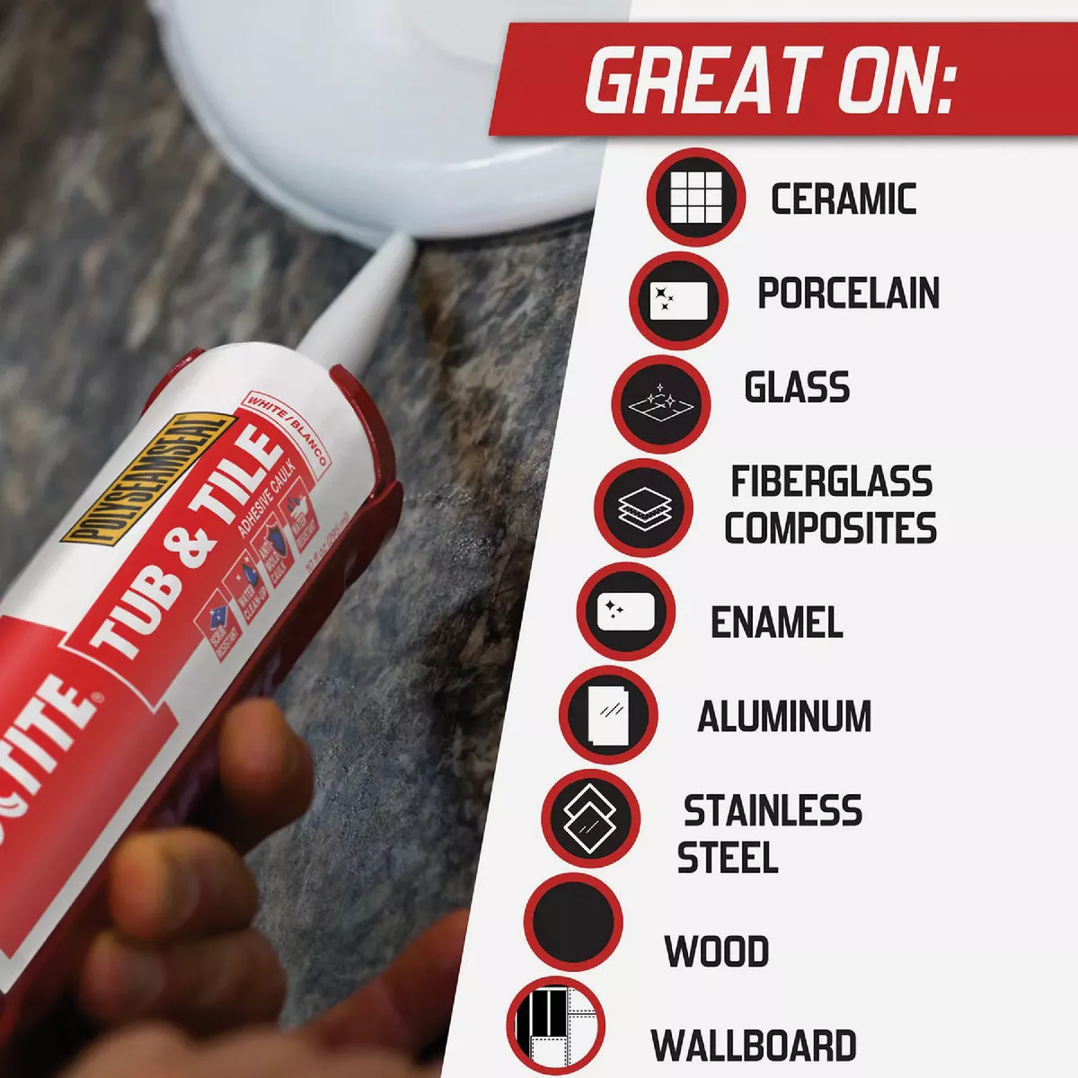 Loctite Polyseamseal 10 Oz. White Kitchen & Bath Caulk - photo 3