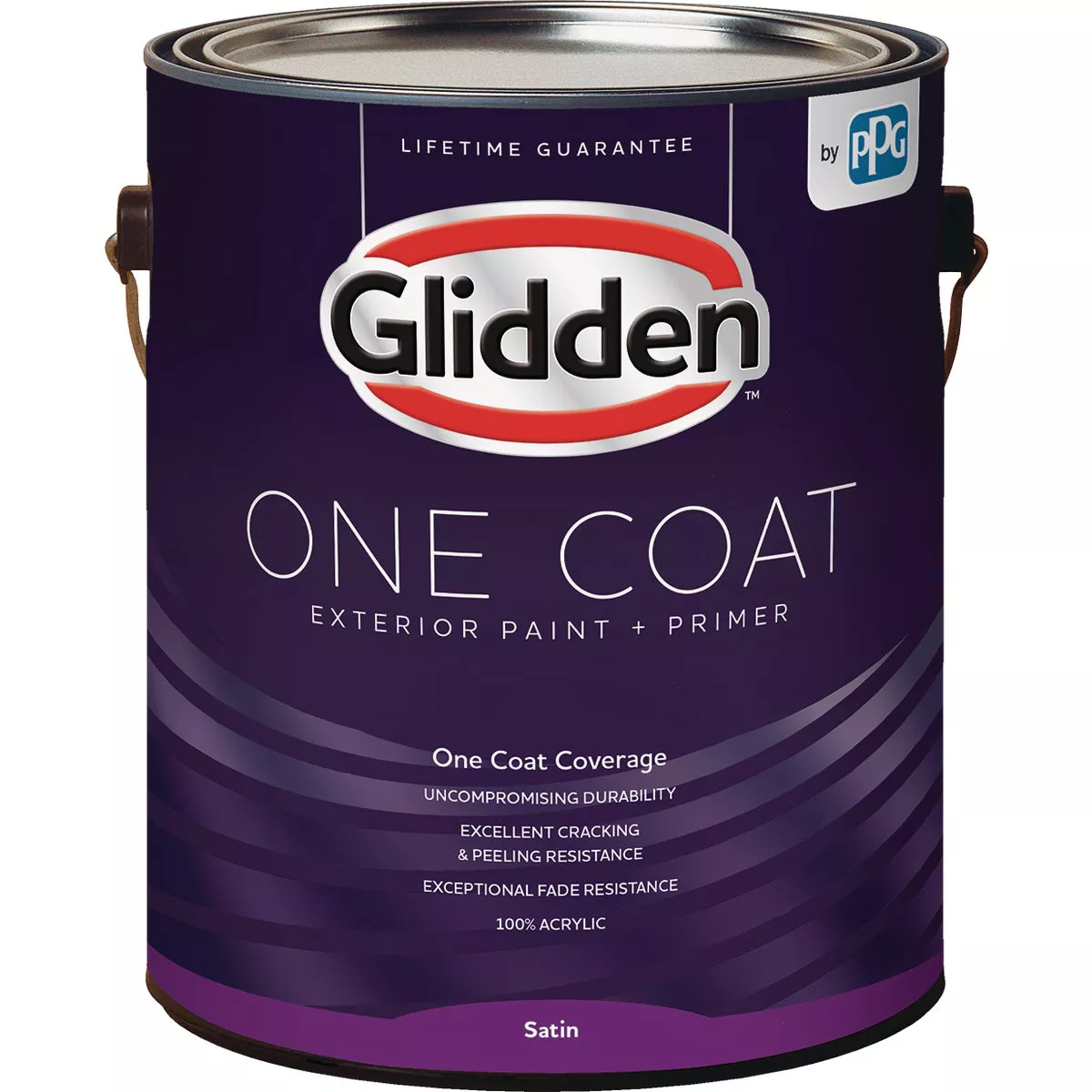 Glidden One Coat Exterior Paint + Primer Satin Ultra Deep Base 1 Gallon