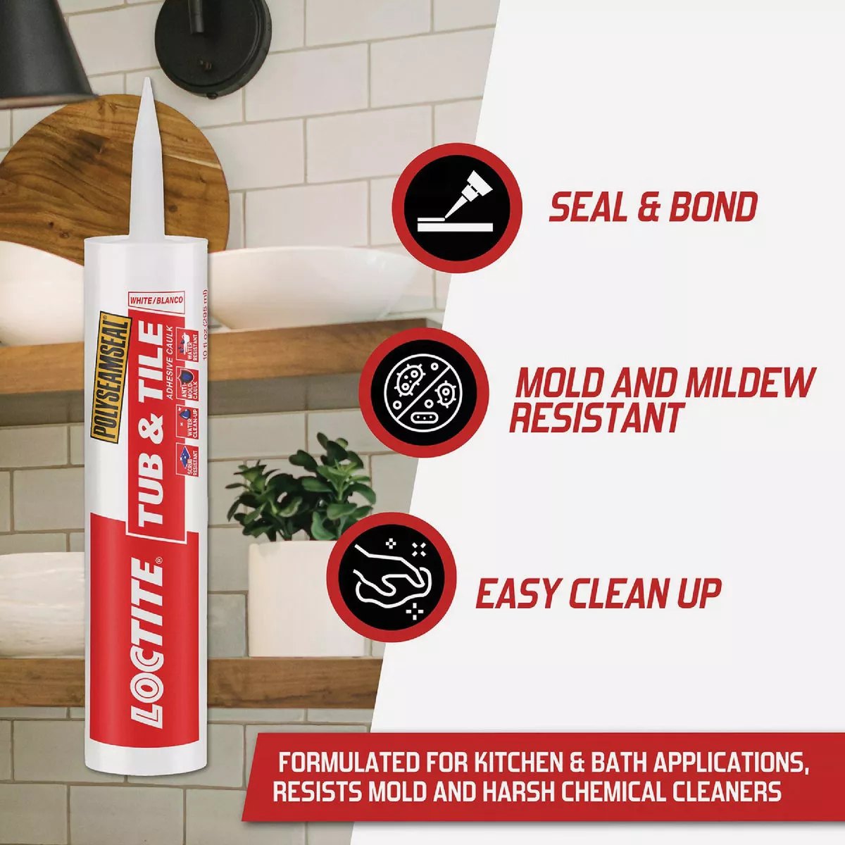 Loctite Polyseamseal 10 Oz. Almond Kitchen & Bath Caulk - photo 3