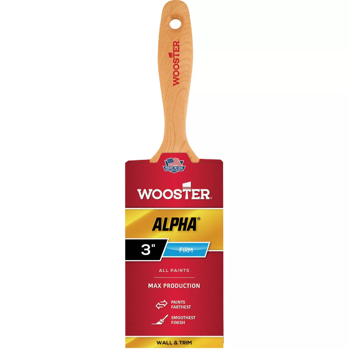 Wooster Alpha 3 In. Firm Flat Varnish Paint Brush
