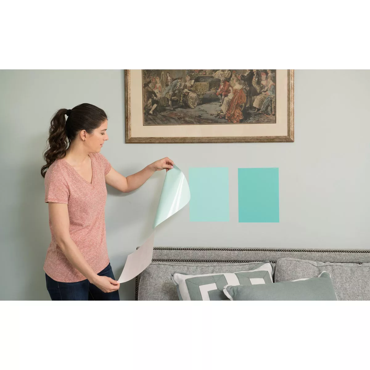 SureSwatch 9 In. x 12 In. Paintable Clear Film Peel & Stick Paint Sample Sheets (3-Pack) - photo 2