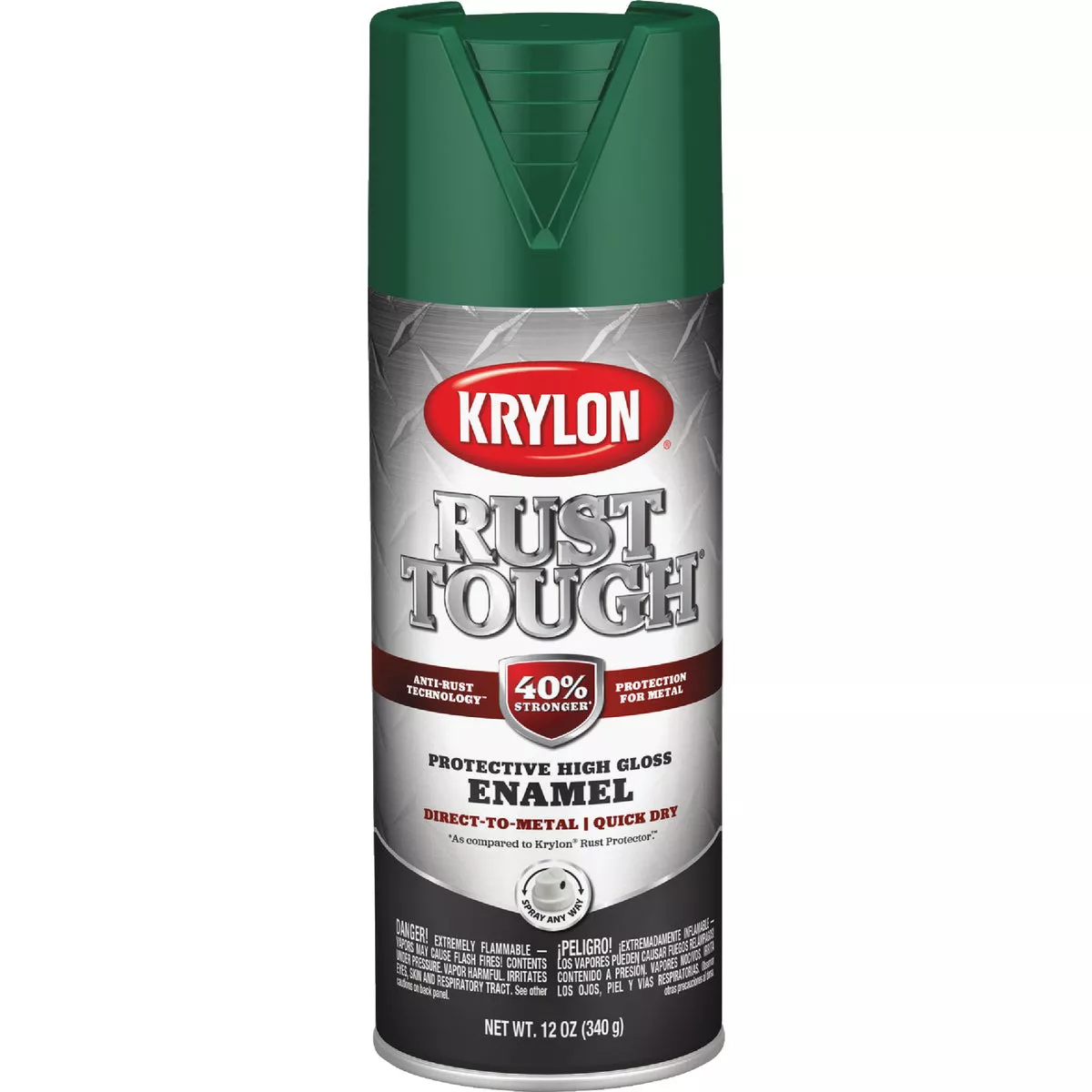 Krylon Rust Tough 12 Oz. Gloss Alkyd Enamel Spray Paint, Forest Green