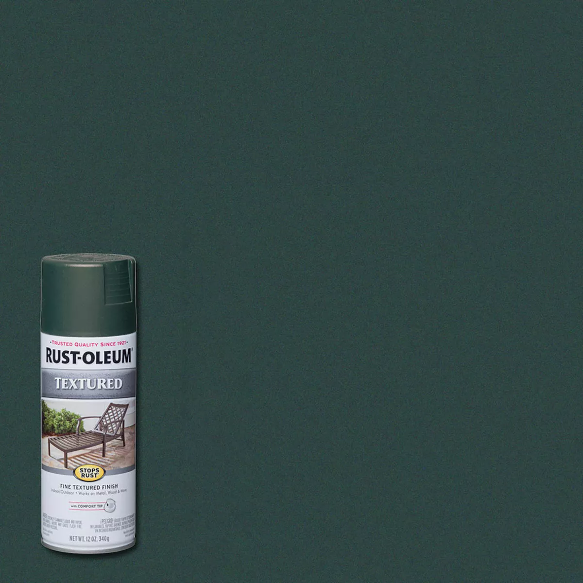 Rust-Oleum Stops Rust 12 Oz. Textured Finish Spray Paint, Forest Green