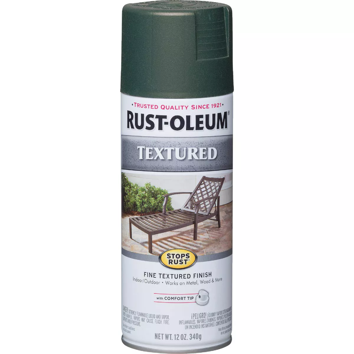 Rust-Oleum Stops Rust 12 Oz. Textured Finish Spray Paint, Forest Green - photo 2