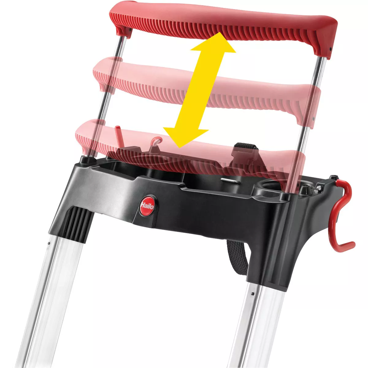 Hailo L100 4-Step Ladder with Adjustible Handrail & 330 Lb. Capacity - photo 6