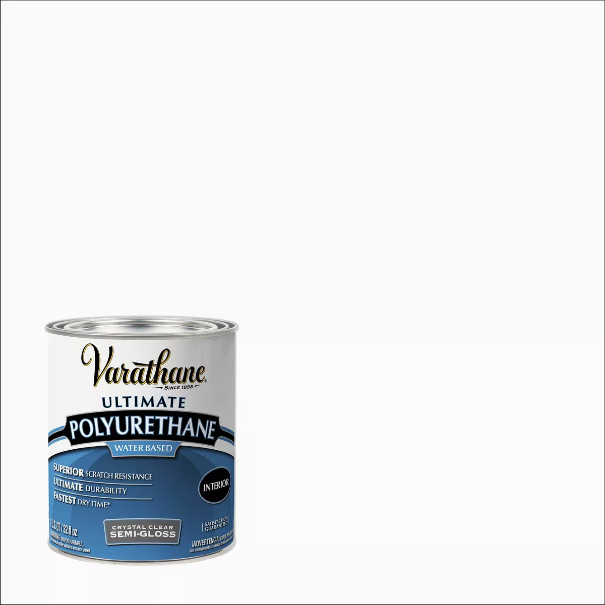 Varathane Semi-Gloss Low Odor Water Based Interior Polyurethane, 1 Qt.