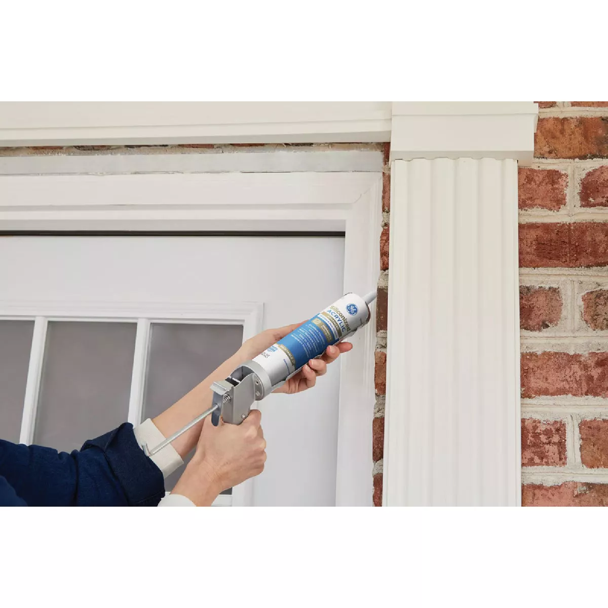 GE Siliconized Acrylic Advanced Window & Door Sealant, Clear, 10 Oz. Cartridge - photo 2