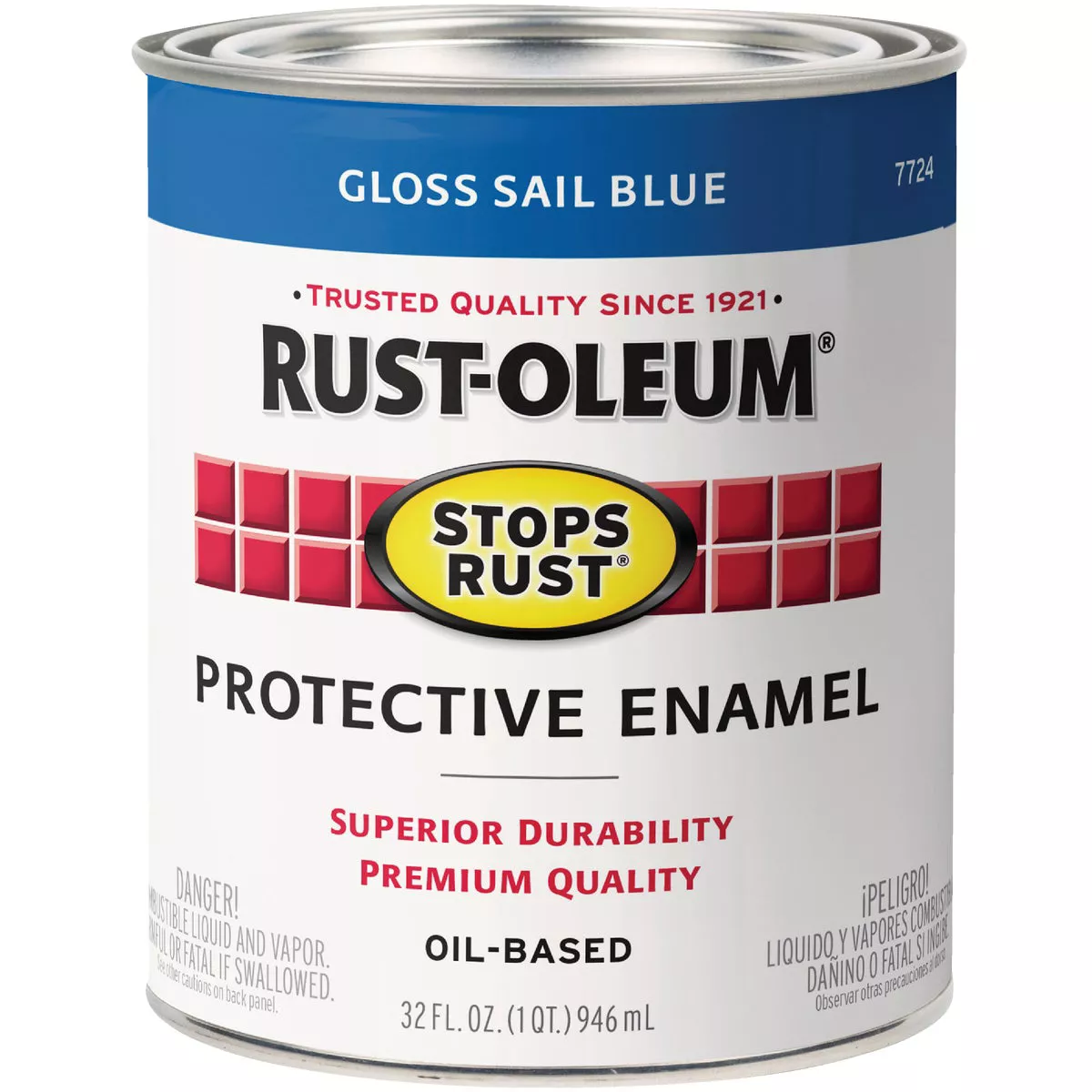 Rust-Oleum Stops Rust Oil Based Gloss Protective Rust Control Enamel, Sail Blue, 1 Qt. - photo 2