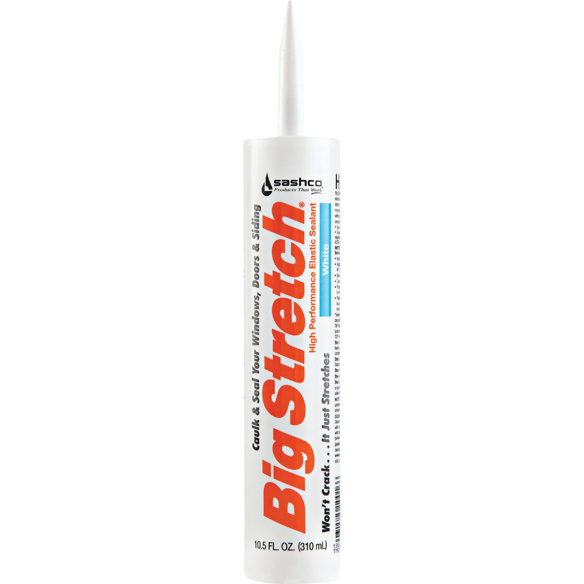 Sashco Big Stretch 10.5 Oz. Acrylic Elastomeric Caulk, White Do it Best