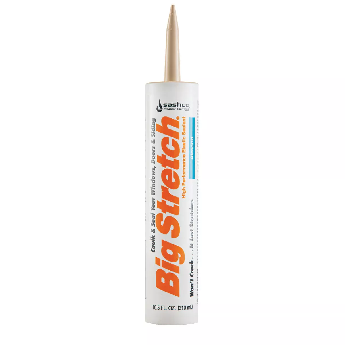 Sashco Big Stretch 10.5 Oz. Acrylic Elastomeric Caulk, Almond