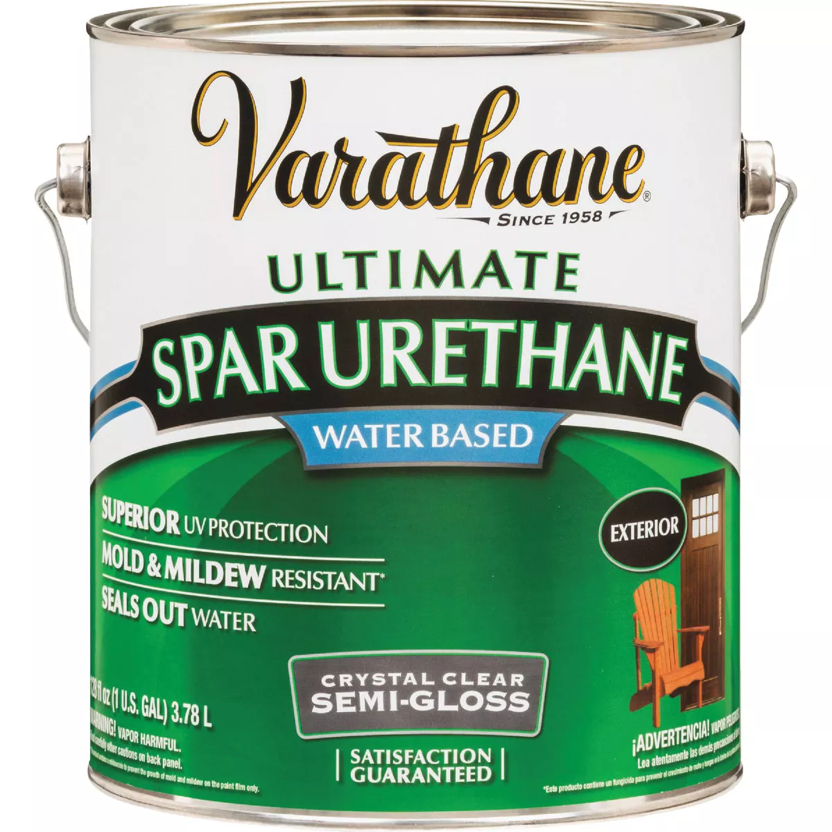 Varathane Semi-Gloss Clear Water Based Exterior Spar Urethane, 1 Gal. - photo 2