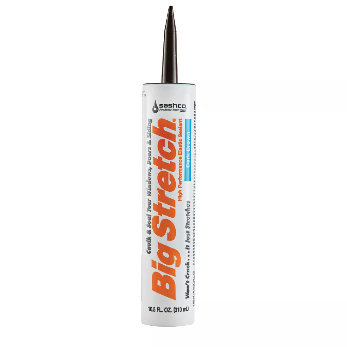 Sashco Big Stretch 10.5 Oz. Acrylic Elastomeric Caulk, Dark Brown