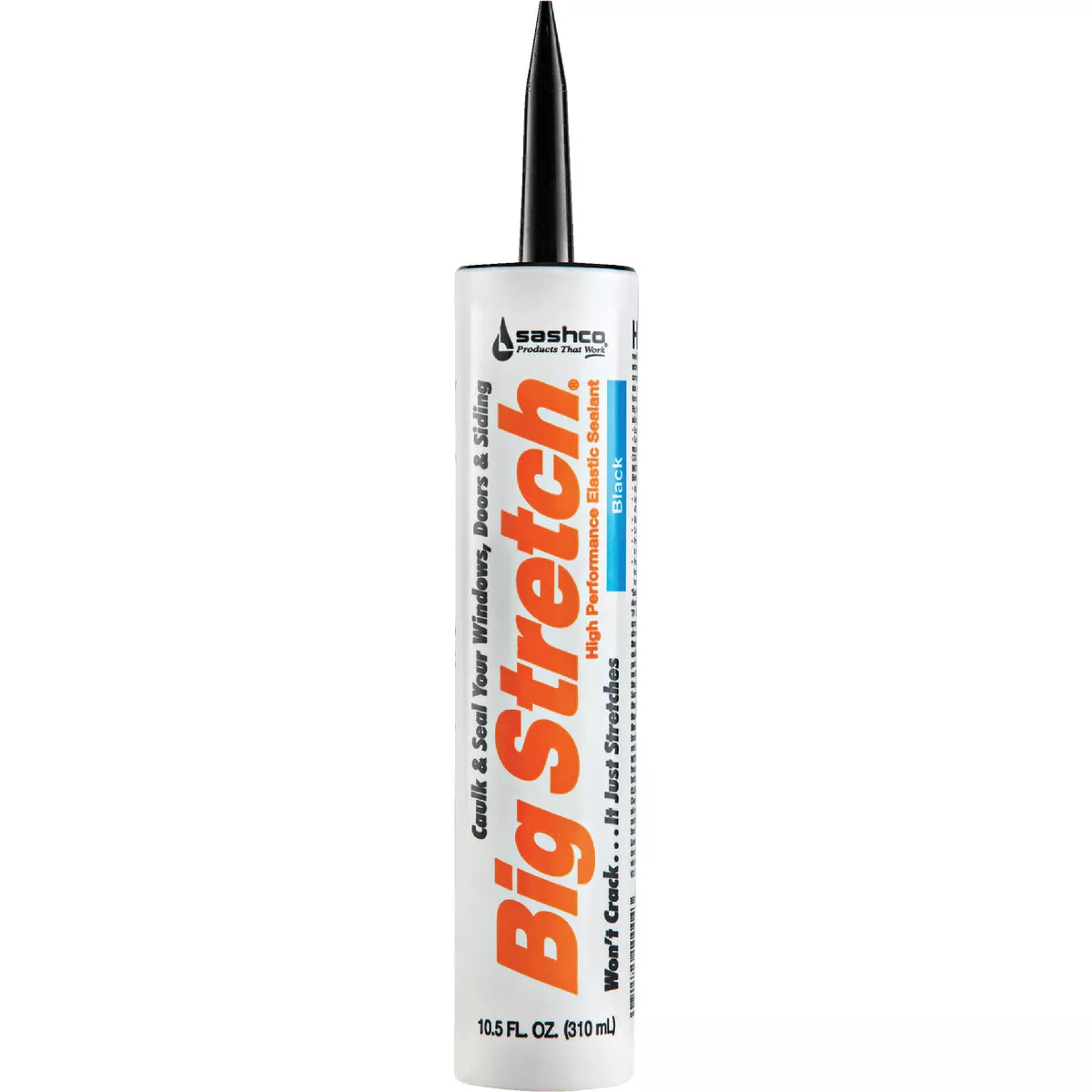 Sashco Big Stretch 10.5 Oz. Acrylic Elastomeric Caulk, Black