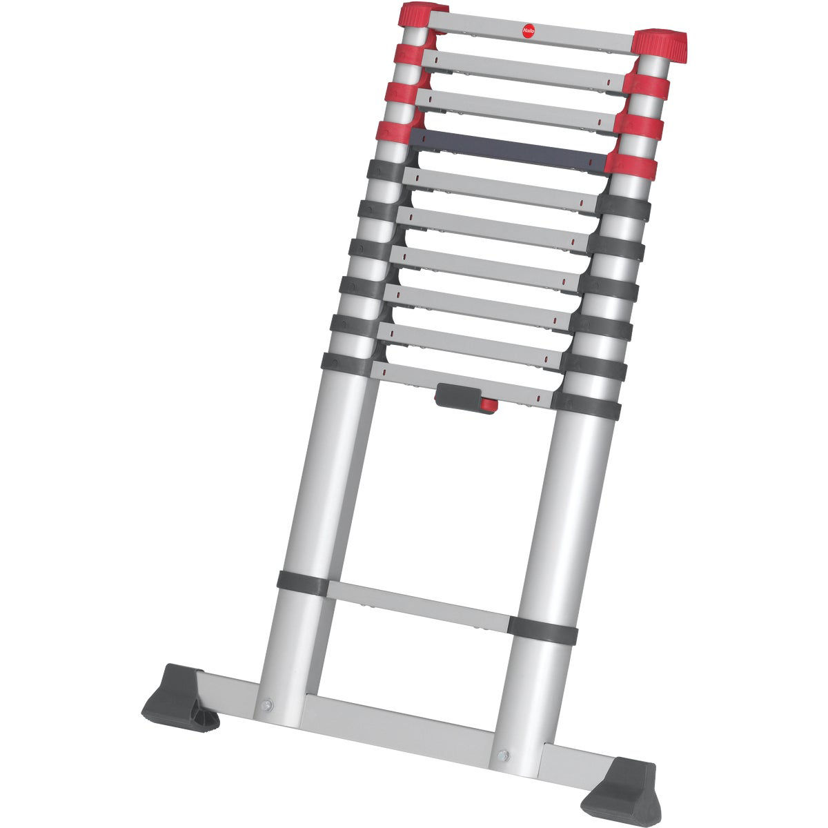 Hailo 11 Ft. Aluminum 11-Rung Telescoping Ladder with 330 Lb. Load ...