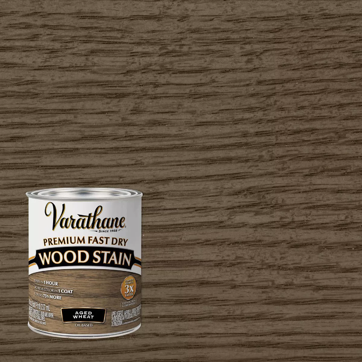 Varathane Fast Dry Aged Wheat Urethane Modified Alkyd Interior Wood Stain, 1/2 Pt.