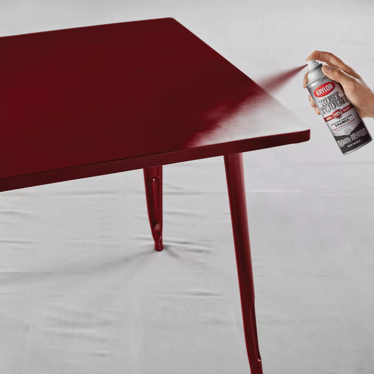 Krylon Rust Tough 12 Oz. Gloss Alkyd Enamel Spray Paint, Burgundy - photo 2