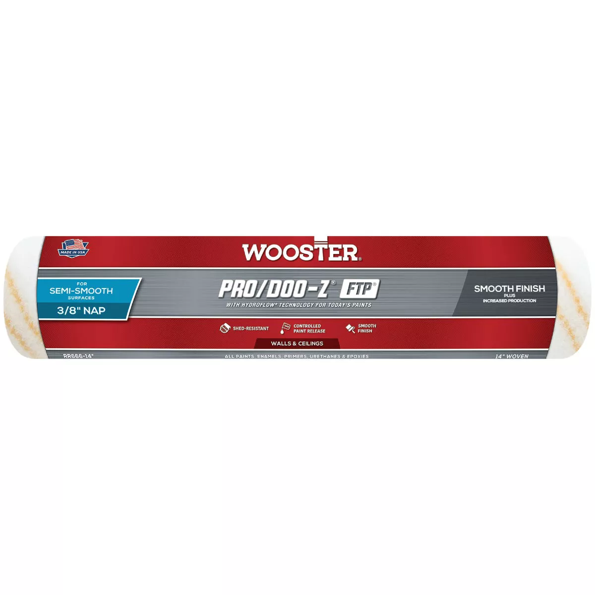 Wooster Pro/Doo-Z FTP 14 In. x 3/8 In. Woven Fabric Roller Cover