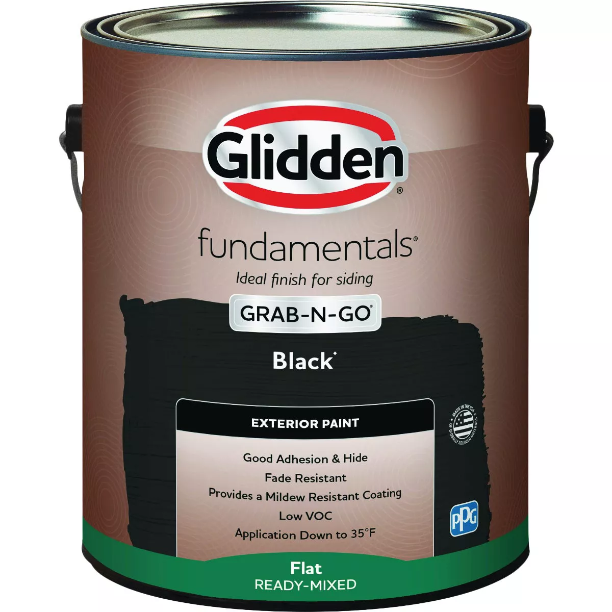 Glidden Fundamentals Exterior Grab-N-Go Black Flat Gallon
