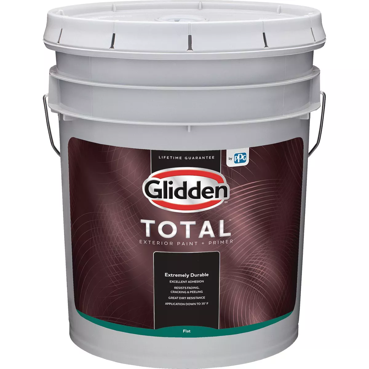 Glidden Total Exterior Paint + Primer Flat Midtone Base 5 Gallon
