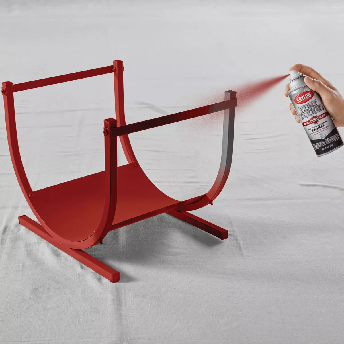 Krylon Rust Tough 12 Oz. Gloss Alkyd Enamel Spray Paint, Cherry Red - photo 3