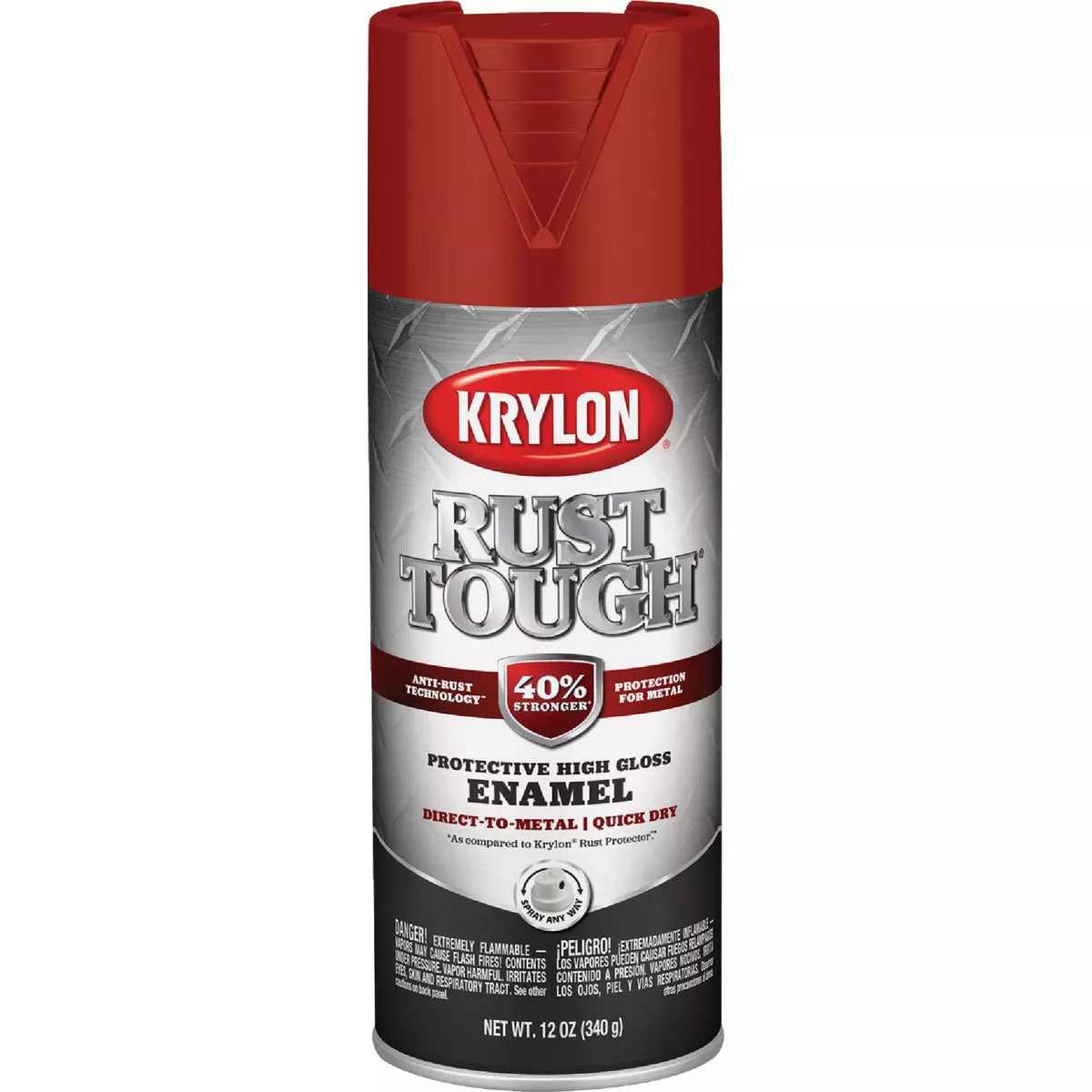 Krylon Rust Tough 12 Oz. Gloss Alkyd Enamel Spray Paint, Cherry Red - photo 2