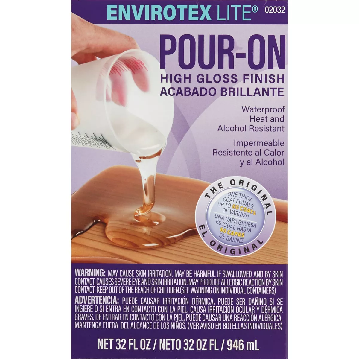 Envirotex Lite Pour-On 32 Oz. High Gloss Finish - photo 2
