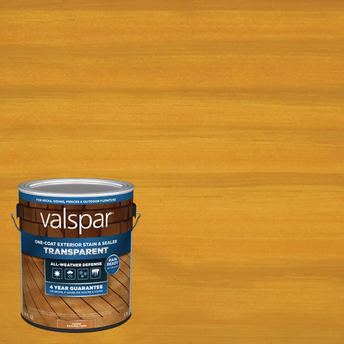 Valspar Transparent Deck Stain, Cedar Natural Tone, 1 Gal.