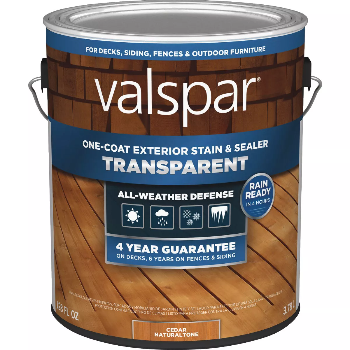 Valspar Transparent Deck Stain, Cedar Natural Tone, 1 Gal. - photo 2