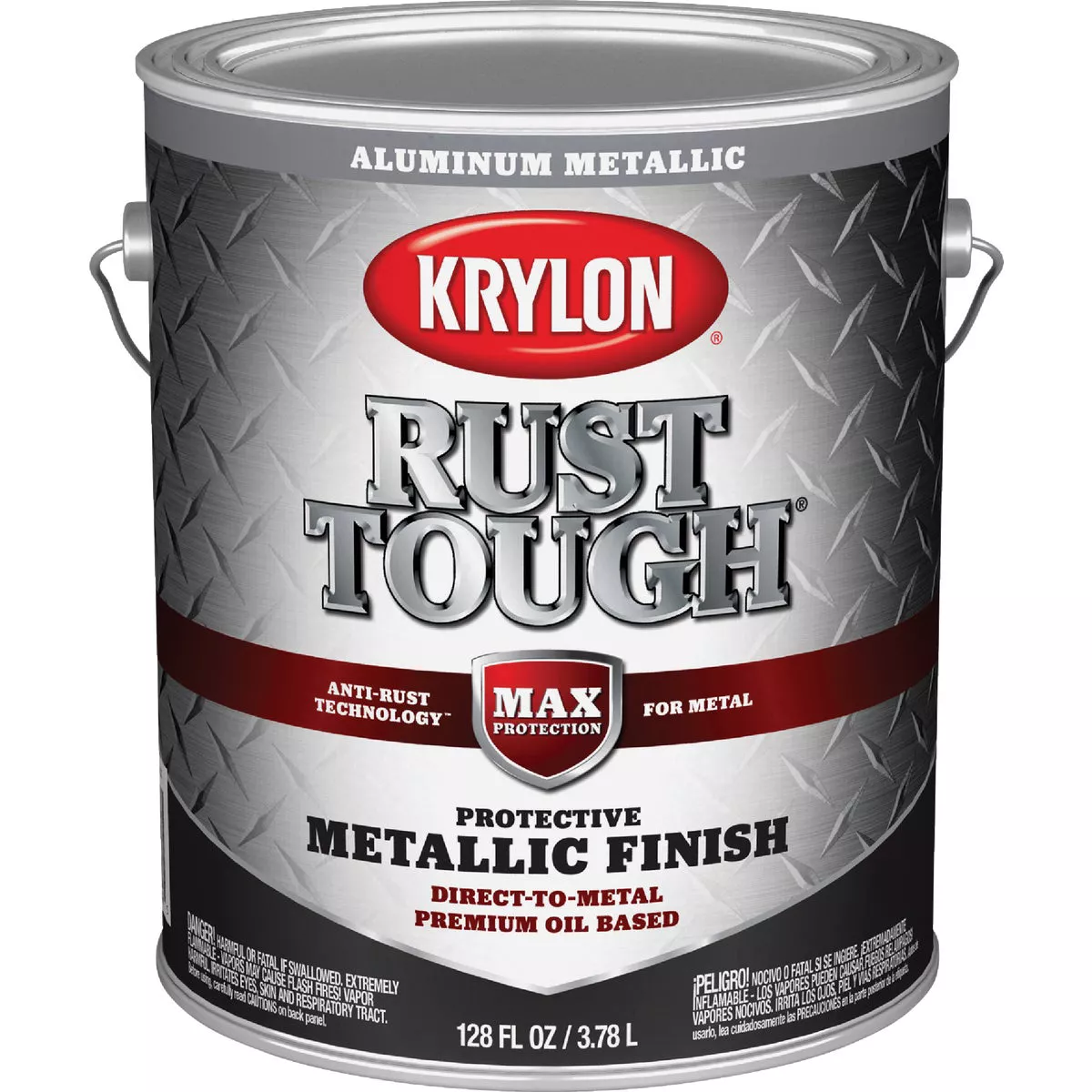 Krylon Rust Tough Oil-Based Gloss Rust Control Enamel, Aluminum, 1 Gal.