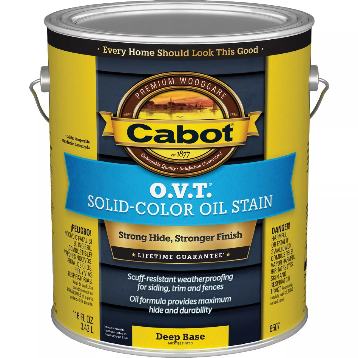 Cabot O.V.T. Solid Color Oil Exterior Stain, 6507 Deep Base, 1 Gal.