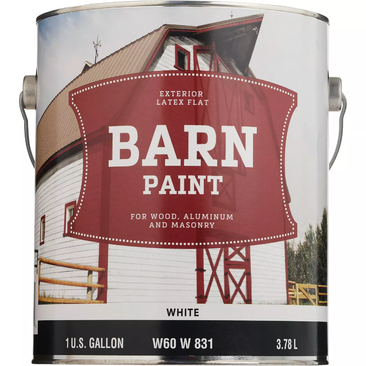 Do it Best Latex Flat Exterior Barn Paint, White, 1 Gal. - photo 2