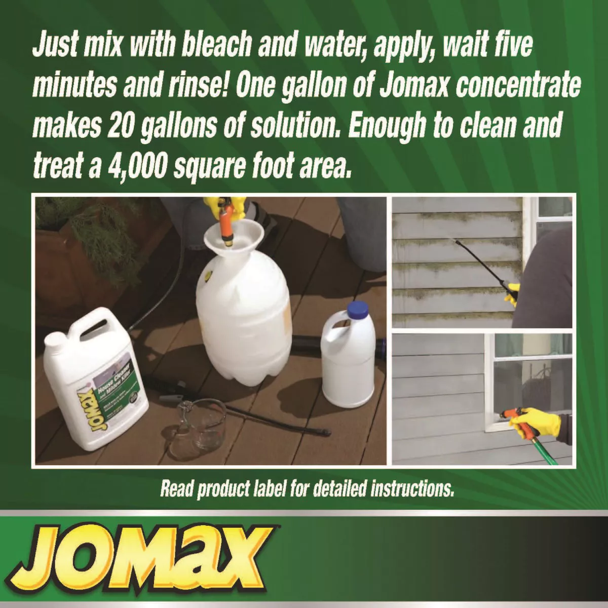 Zinsser Jomax House Cleaner and Mildew Killer, 1 Qt. - photo 4