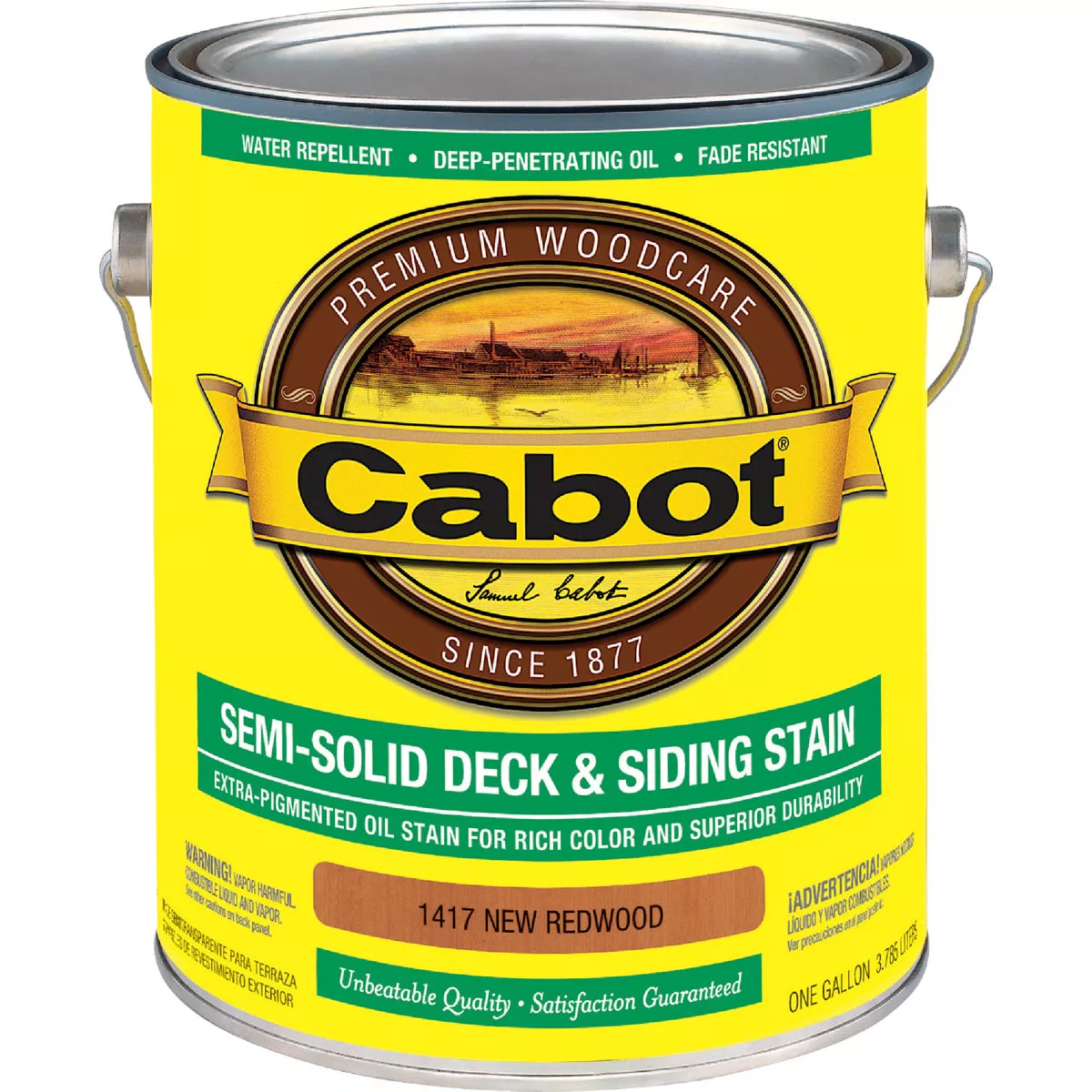 Cabot Semi-Solid Deck & Siding Stain, New Redwood, 1 Gal.