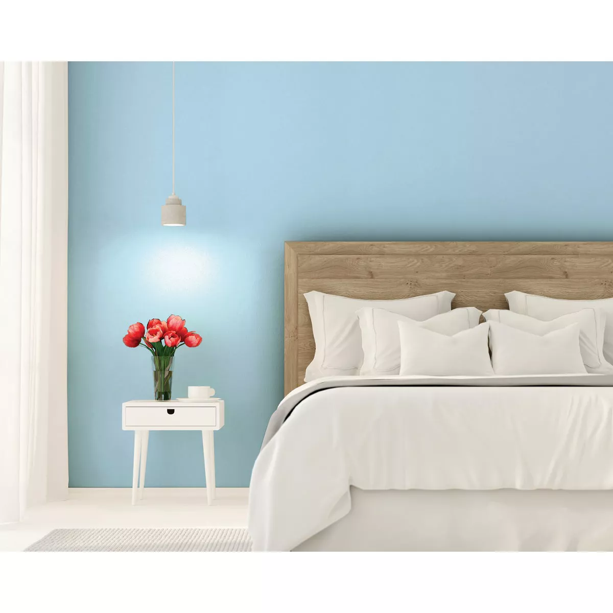 Rust-Oleum Sure Color Eggshell Sky Blue Interior Wall Paint and Primer, Gallon - photo 5