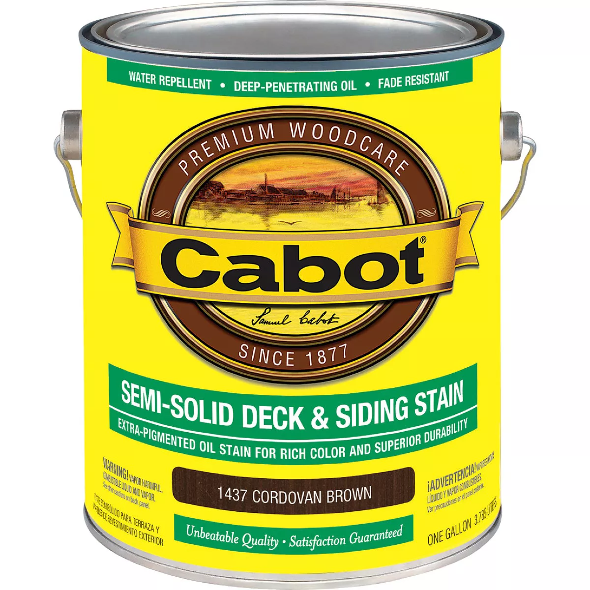 Cabot Semi-Solid Deck & Siding Stain, Cordovan Brown, 1 Gal.
