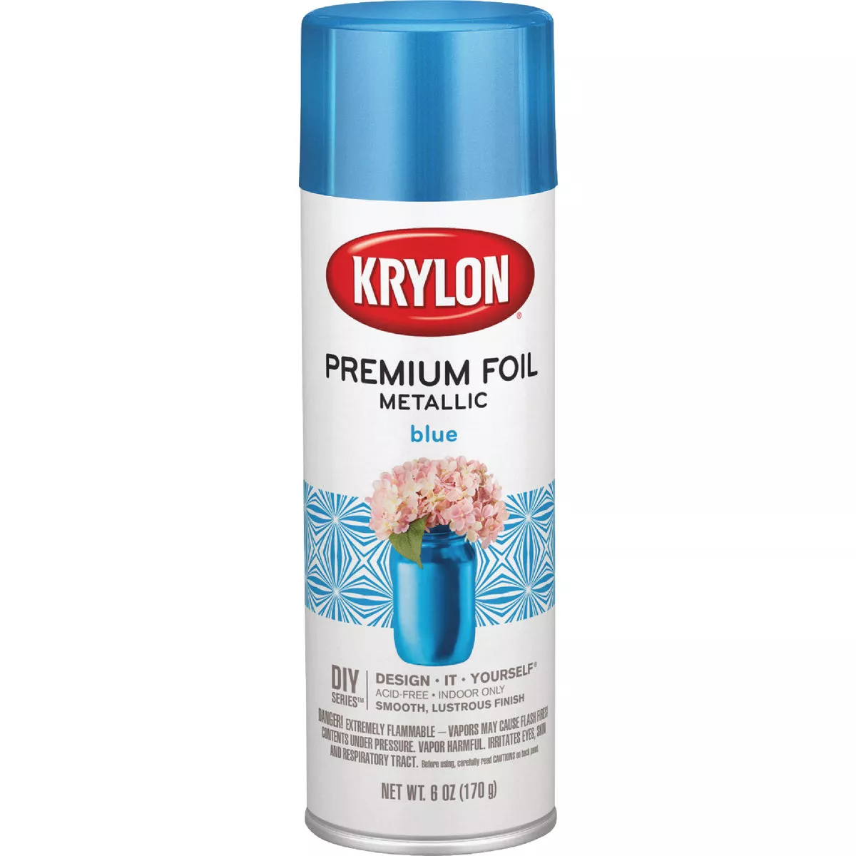 Krylon 8 Oz. Premium Foil Metallic Blue Spray Paint - photo 2