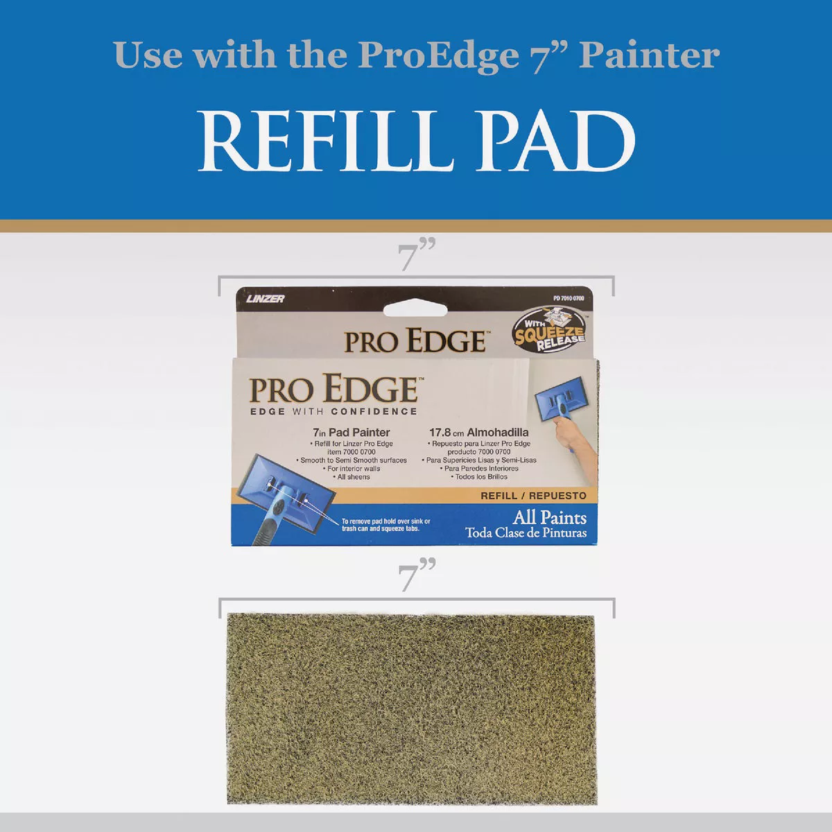 Linzer Pro Edge 7 In. Pad Painter for Smooth to Semi-Smooth Surfaces - photo 8