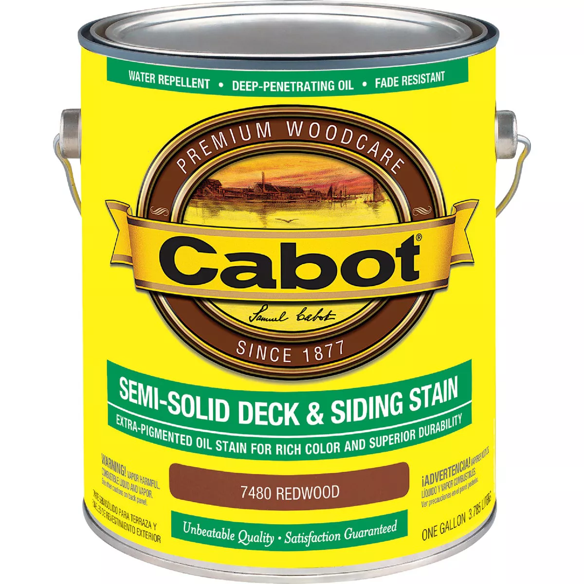 Cabot Semi-Solid Deck & Siding Stain, Redwood, 1 Gal.