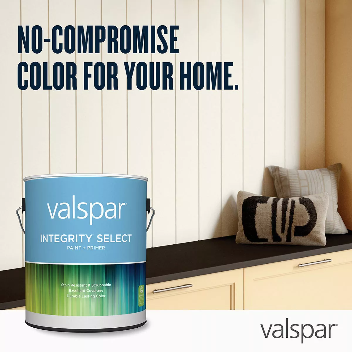 Valspar Integrity Select Paint & Primer Flat Interior Paint, Pastel Base, 5 Gal. - photo 3