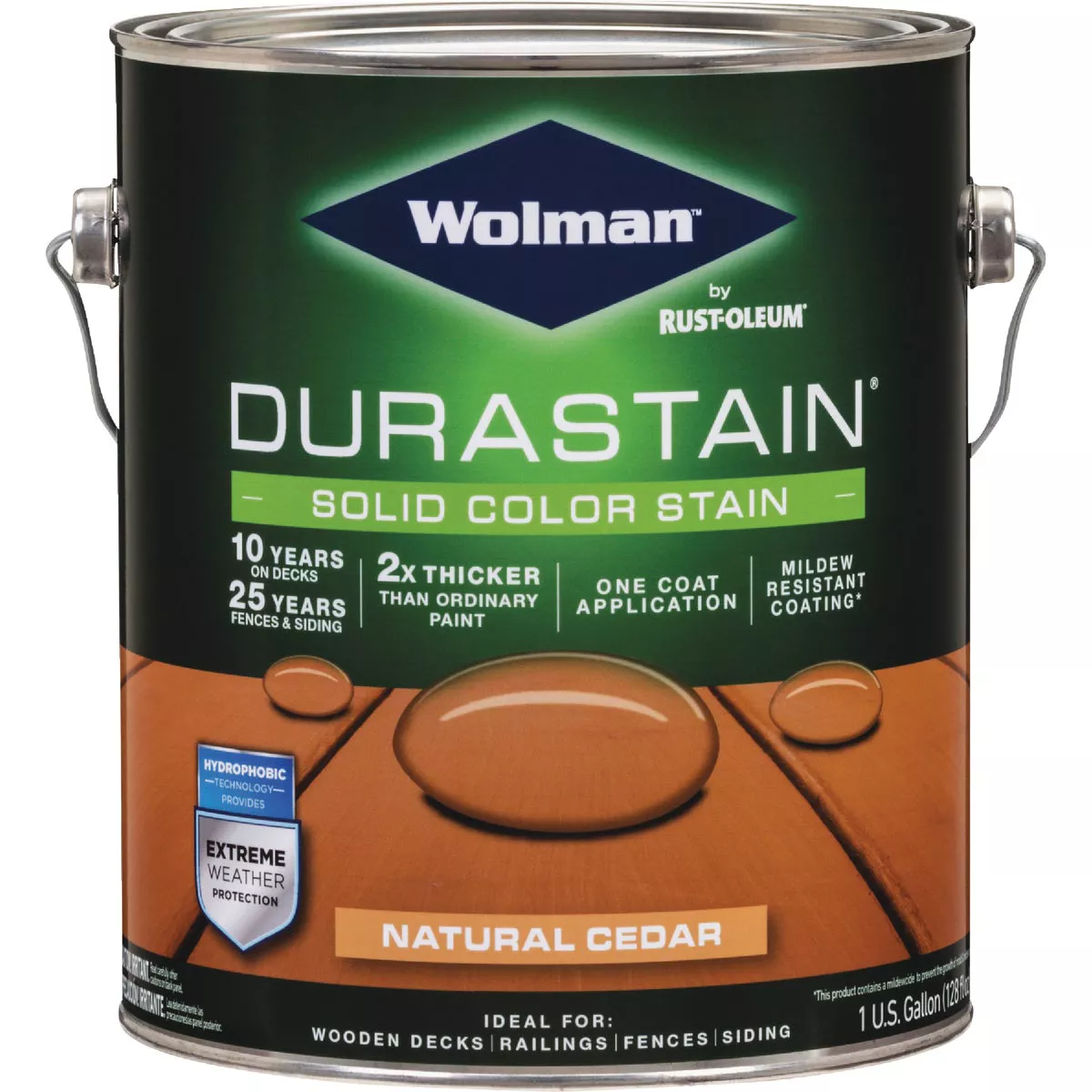 Wolman DuraStain One Coat Solid Color Exterior Stain, Natural Cedar 1 Gal. - photo 2