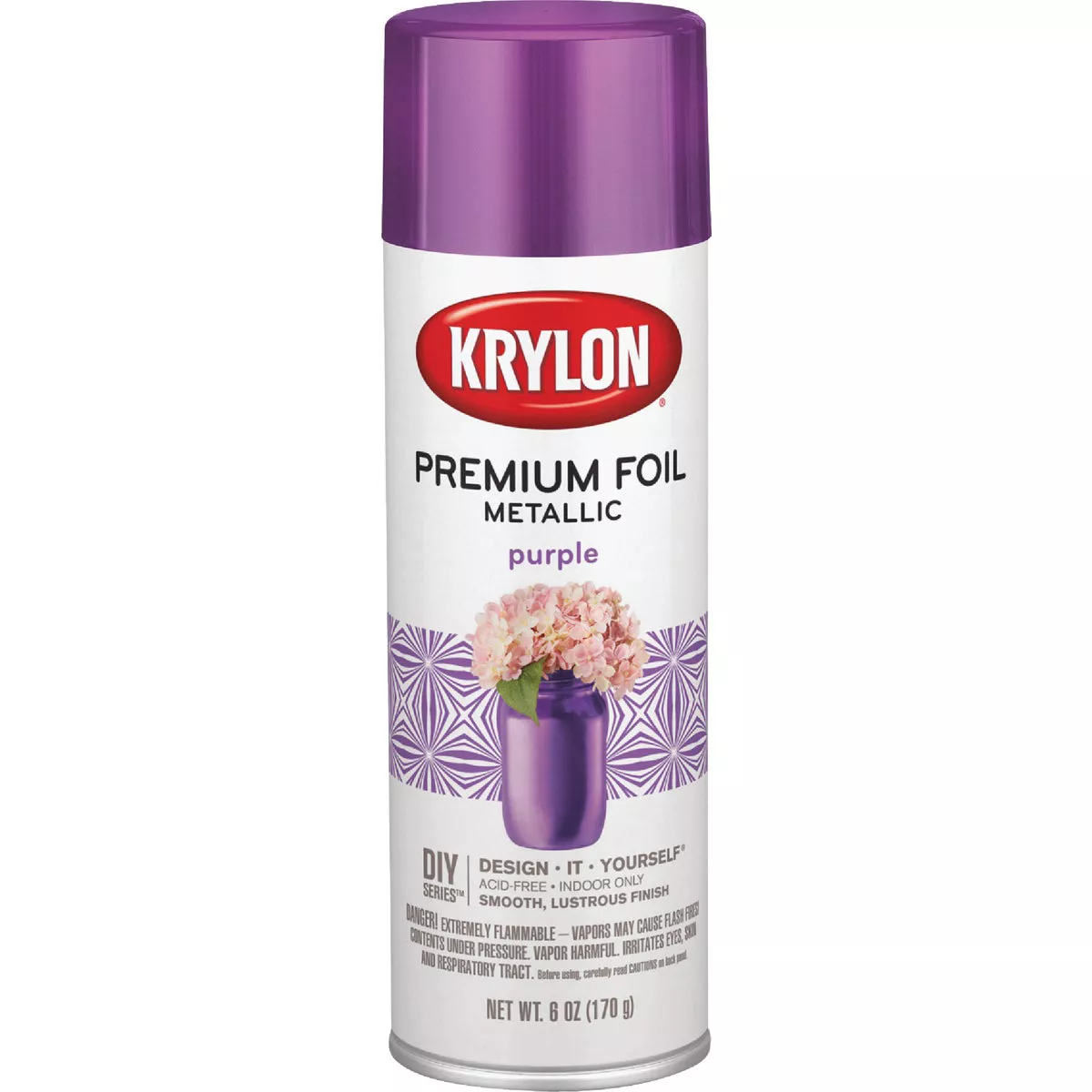Krylon 8 Oz. Premium Foil Metallic Purple Spray Paint - photo 2