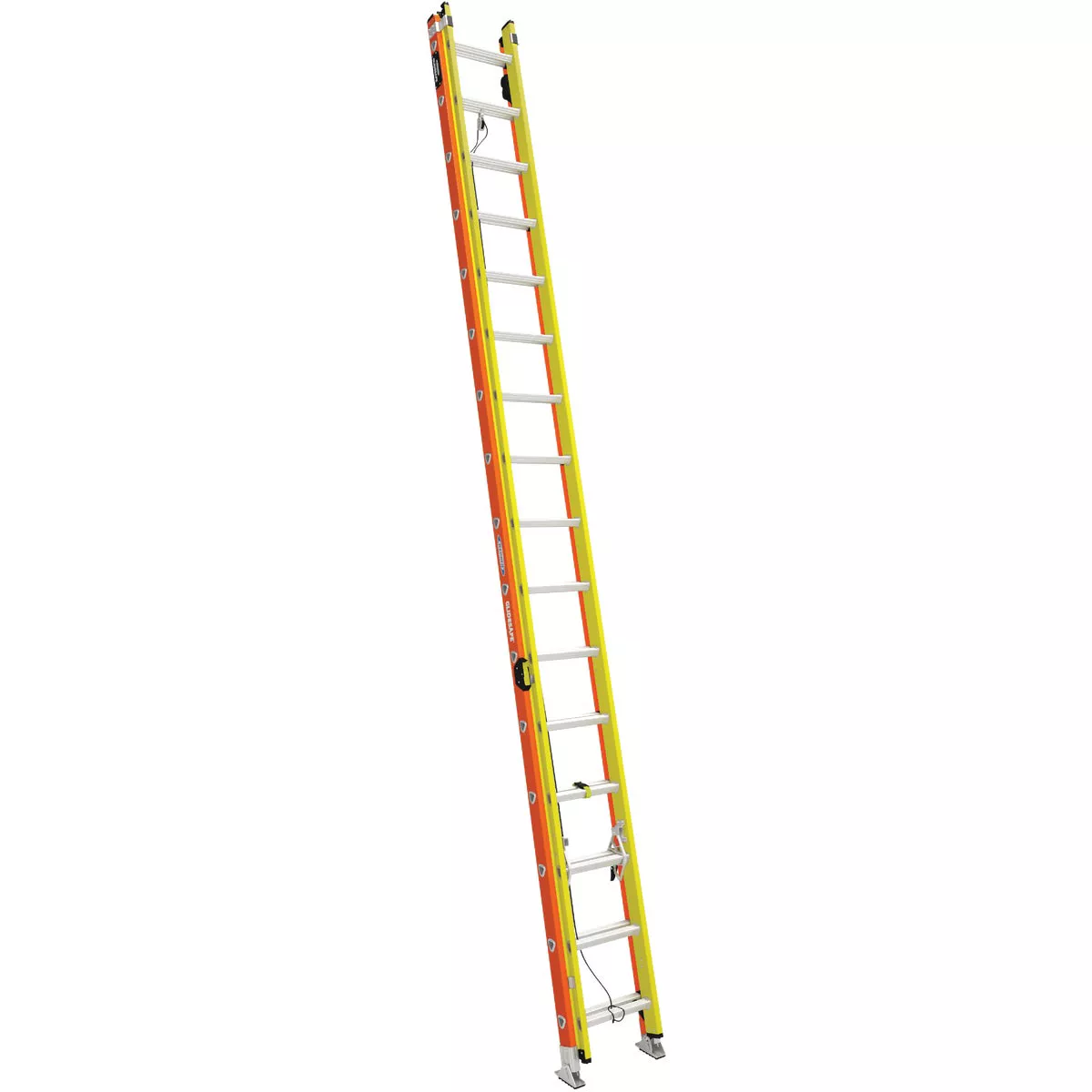 Werner GlideSafe 32 Ft. Fiberglass Tri-Rung Extension Ladder with 300 Lb. Load Capacity Type IA Duty Rating