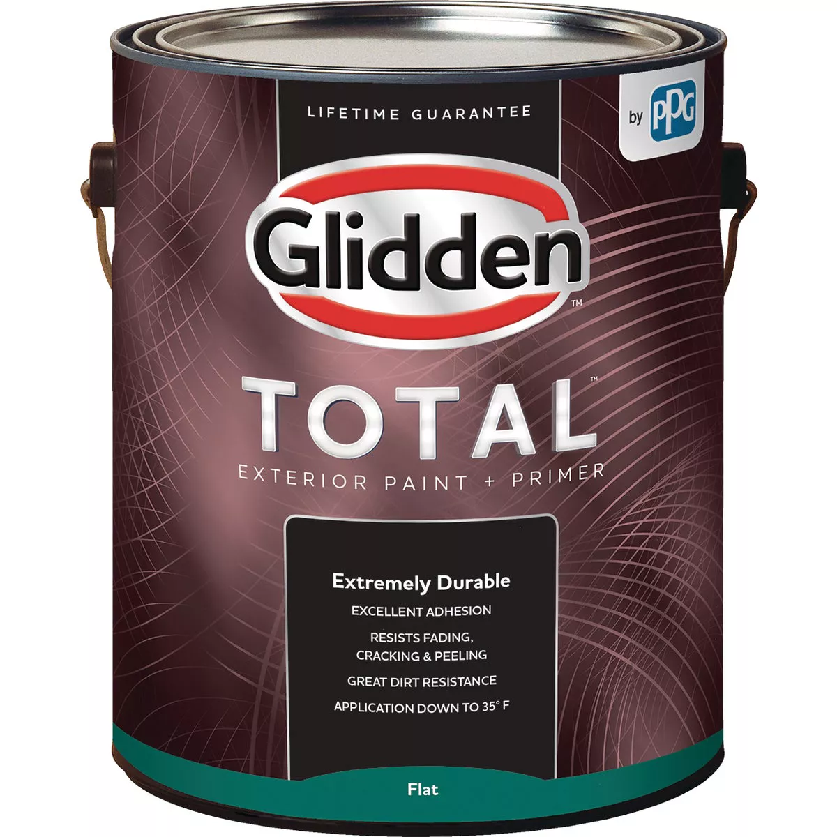 Glidden Total Exterior Paint + Primer Flat Ultra Deep Base 1 Gallon