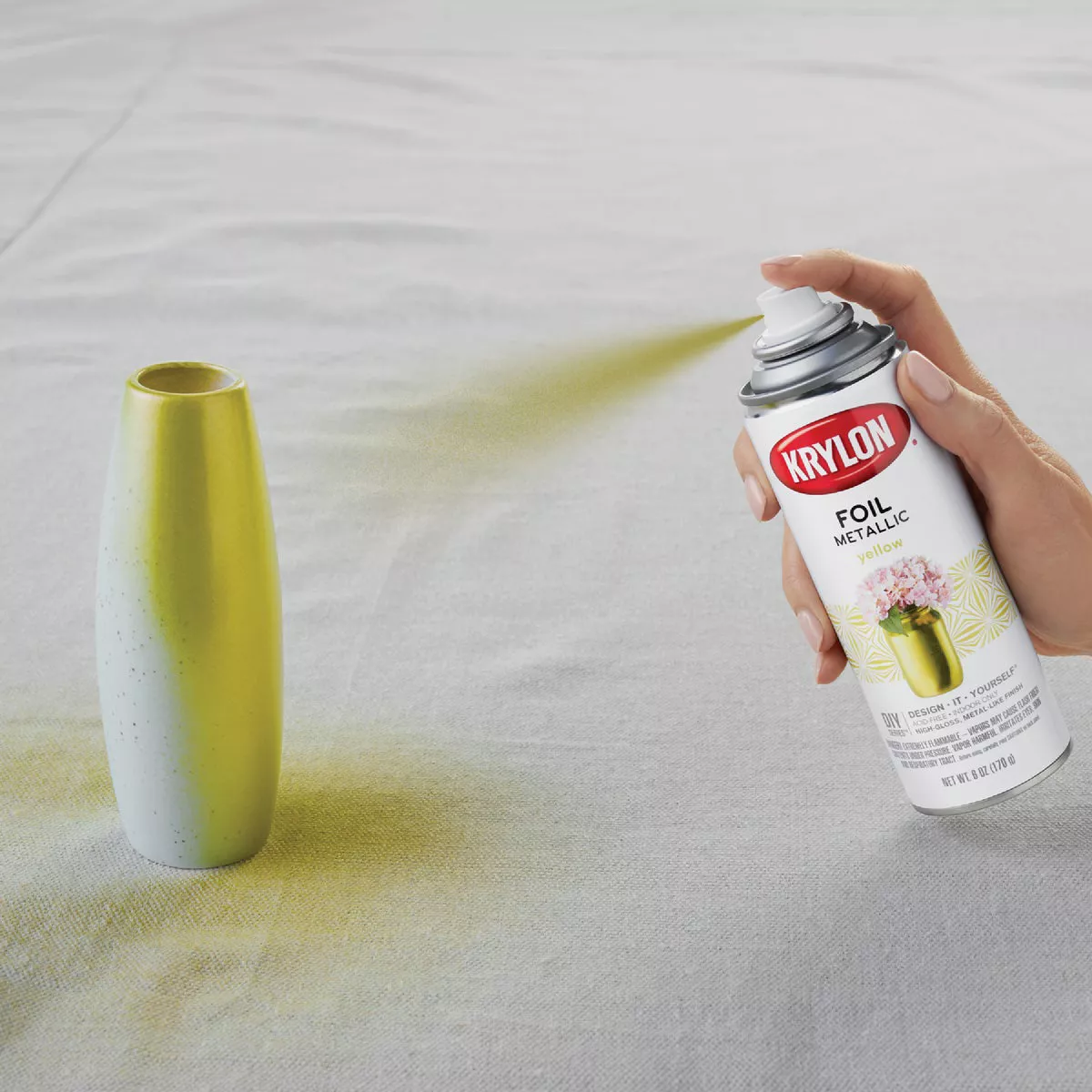 Krylon 8 Oz. Premium Foil Metallic Yellow Spray Paint - photo 3