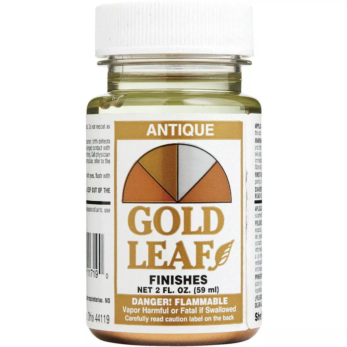 Sheffield Gold Leaf Antique Gold High Gloss Metallic 2 Fl. Oz. Hobby Paint