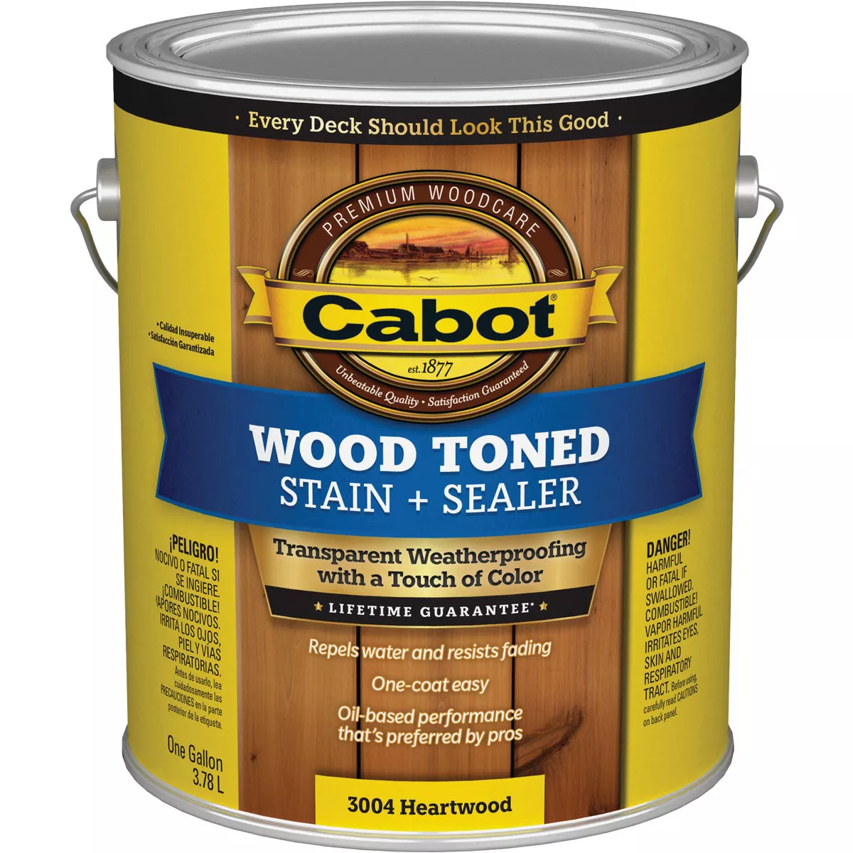 Cabot Alkyd/Oil Base Wood Toned Deck & Siding Stain, 3004 Heartwood, 1 Gal. - photo 2