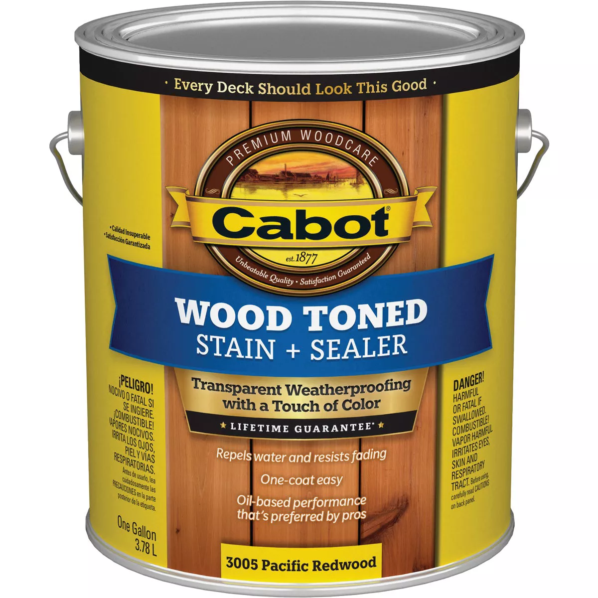 Cabot Alkyd/Oil Base Wood Toned Deck & Siding Stain, 3005 Pacific Redwood, 1 Gal. - photo 2